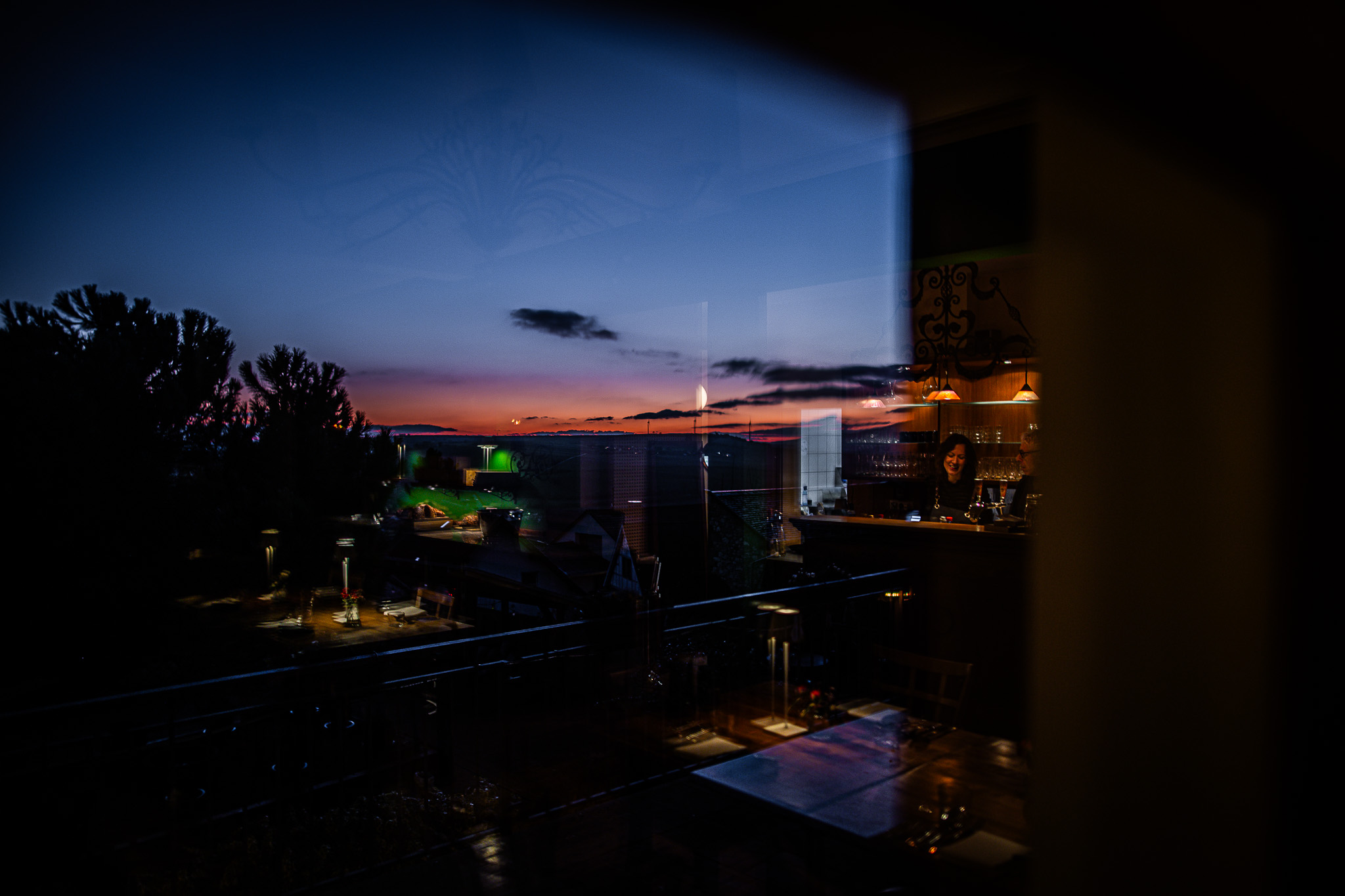 Abendstimmung im Gasthaus Kollektur